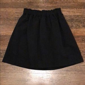 Buru Black Elastic Waist Skirt